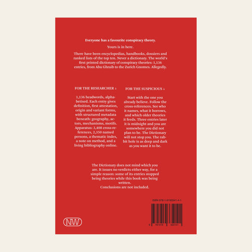 The Dictionary of Conspiracy Theories, paperback back cover